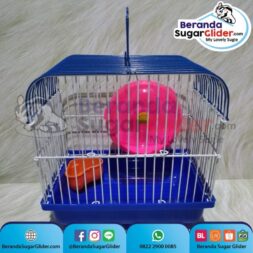 Kandang Besi Lipat Smart Home Biru Ukuran Mini Extra Small Size XS Hewan Peliharaan Joey Sugar Glider SG Bajing Kelapa Burung Guinea Pig Hamster Marmut Tupai Terbang