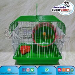 Kandang Besi Lipat Smart Home Hijau Ukuran Mini Extra Small Size XS Hewan Peliharaan Joey Sugar Glider SG Bajing Kelapa Burung Guinea Pig Hamster Marmut Tupai Terbang