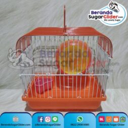 Kandang Besi Lipat Smart Home Orange Ukuran Mini Extra Small Size XS Hewan Peliharaan Joey Sugar Glider SG Bajing Kelapa Burung Guinea Pig Hamster Marmut Tupai Terbang