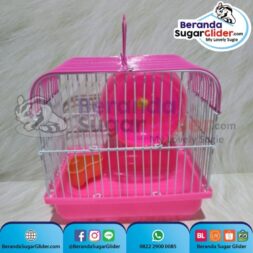 Kandang Besi Lipat Smart Home Pink Ukuran Mini Extra Small Size XS Hewan Peliharaan Joey Sugar Glider SG Bajing Kelapa Burung Guinea Pig Hamster Marmut Tupai Terbang
