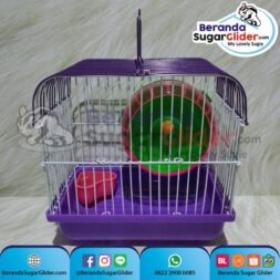 Kandang Besi Lipat Smart Home Ungu Ukuran Mini Extra Small Size XS Hewan Peliharaan Joey Sugar Glider SG Bajing Kelapa Burung Guinea Pig Hamster Marmut Tupai Terbang