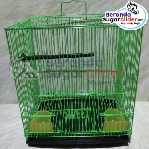 Kandang Besi Lipat Sweet Warna Hijau Ukuran Kecil Small Size S Hewan Peliharaan Joey Sugar Glider SG Bajing Kelapa Burung Gecko Guinea Pig Hamster Marmut Tupai Terbang