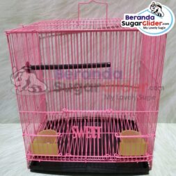 Kandang Besi Lipat Sweet Warna Merah Muda Pink Ukuran Kecil Small Size S Hewan Peliharaan Joey Sugar Glider SG Bajing Kelapa Burung Gecko Guinea Pig Hamster Marmut Tupai Terbang