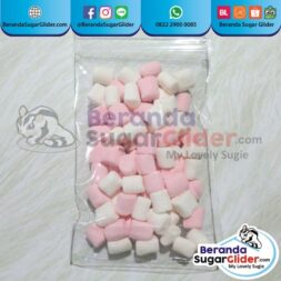 Marshmallow Snack Makanan Hewan Peliharaan Kecil Sugar Glider SG Bajing Kelapa Landak Mini Tupai Terbang Mamalia