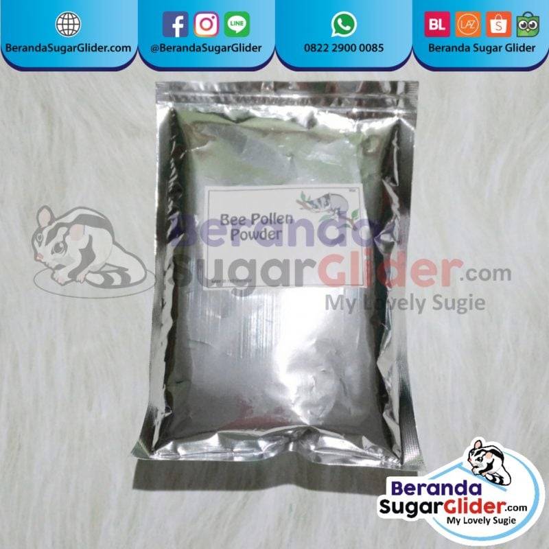 Bee Pollen Powder Makanan Hewan Peliharaan Kecil Sugar Glider SG Bajing Kelapa Landak Mini Tupai Terbang Mamalia