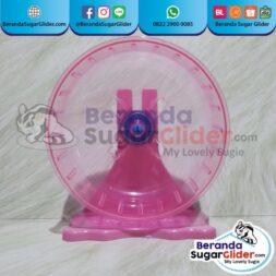 Jogging Wheel Roda Putar Warna Pink Mainan Hewan Peliharaan Kecil Sugar Glider SG Bajing Kelapa Hamster Landak Mini Tupai Terbang Mamalia