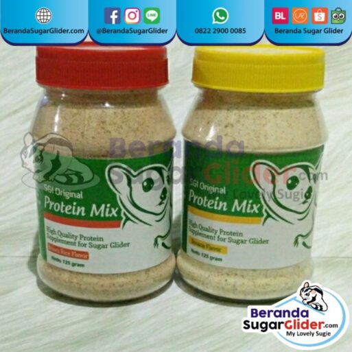 Protein Mix Beras Merah Dan Pisang Makanan Hewan Peliharaan Kecil Sugar Glider SG Bajing Kelapa Landak Mini Tupai Terbang Mamalia