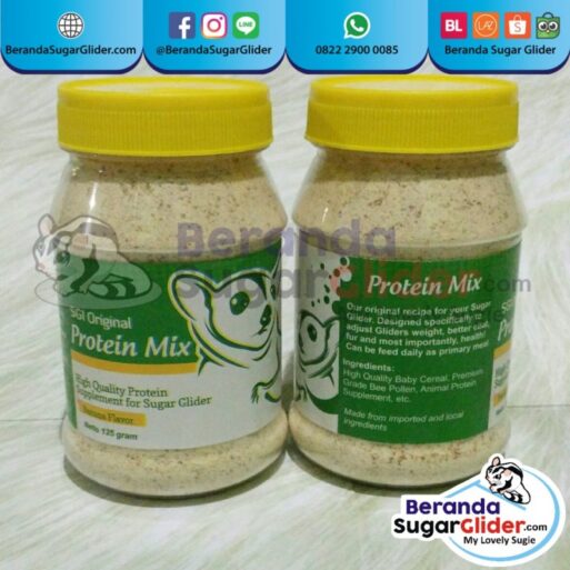 Protein Mix Pisang Makanan Hewan Peliharaan Kecil Sugar Glider SG Bajing Kelapa Landak Mini Tupai Terbang Mamalia