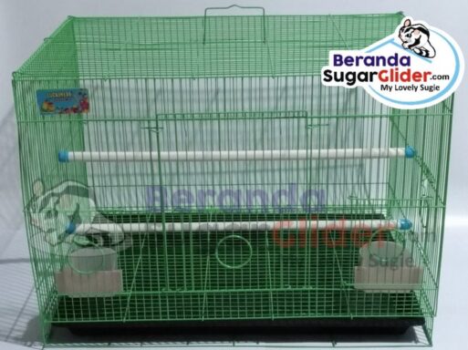 Kandang Besi Lipat Luckiness Hijau Ukuran Besar Big Large Size L Hewan Peliharaan Joey Sugar Glider SG Bajing Kelapa Burung Guinea Pig Iguana Landak Mini Marmut Musang Otter Tupai Terbang