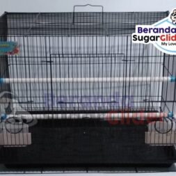 Kandang Besi Lipat Luckiness Hitam Ukuran Besar Big Large Size L Hewan Peliharaan Joey Sugar Glider SG Bajing Kelapa Burung Guinea Pig Iguana Landak Mini Marmut Musang Otter Tupai Terbang