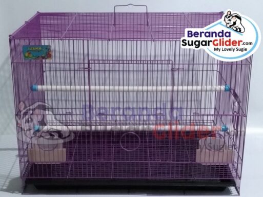 Kandang Besi Lipat Luckiness Ungu Ukuran Besar Big Large Size L Hewan Peliharaan Joey Sugar Glider SG Bajing Kelapa Burung Guinea Pig Iguana Landak Mini Marmut Musang Otter Tupai Terbang