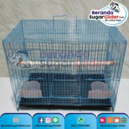 Kandang Besi Lipat Sweet Biru Ukuran Sedang Medium Size M Hewan Peliharaan Joey Sugar Glider SG Bajing Kelapa Burung Guinea Pig Hamster Iguana Landak Mini Marmut Musang Otter Tupai Terbang