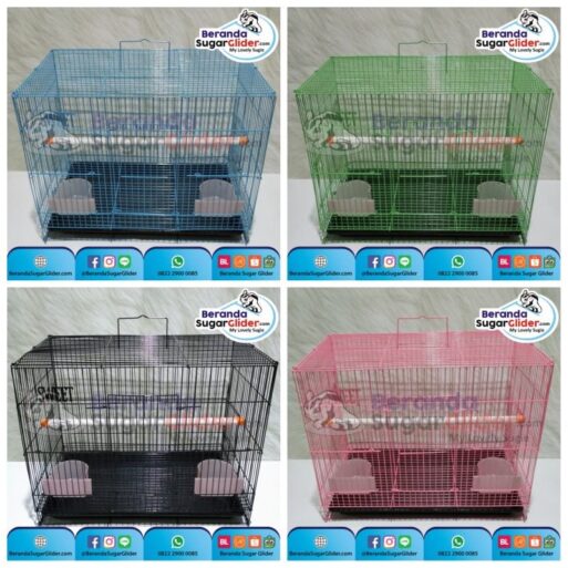Kandang Besi Lipat Sweet Ukuran Sedang Medium Size M Hewan Peliharaan Joey Sugar Glider SG Bajing Kelapa Burung Guinea Pig Hamster Iguana Landak Mini Marmut Musang Otter Tupai Terbang