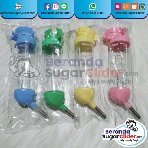 Botol Minuman Navo Perlengkapan Hewan Peliharaan Kecil Sugar Glider SG Anjing Bajing Kelapa Hamster Kelinci Kucing Landak Mini Tupai Terbang Mamalia