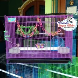 Kandang Besi Lipat Sweet Ukuran Besar Large Size L Full Set 1 Hewan Peliharaan Joey Sugar Glider SG Bajing Kelapa Burung Guinea Pig Hamster Landak Mini Marmut Musang Otter Tupai Terbang