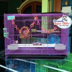 Kandang Besi Lipat Sweet Ukuran Besar Large Size L Full Set 2 Hewan Peliharaan Joey Sugar Glider SG Bajing Kelapa Burung Guinea Pig Hamster Landak Mini Marmut Musang Otter Tupai Terbang